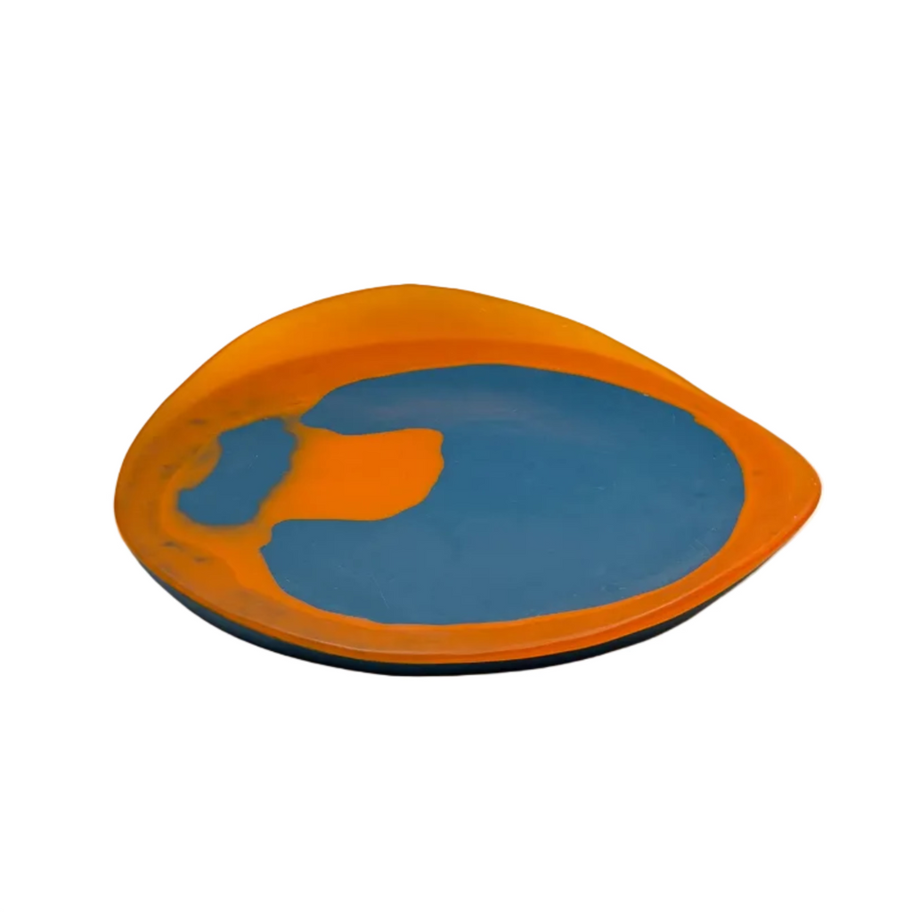 Orange & Teal Resin Platter