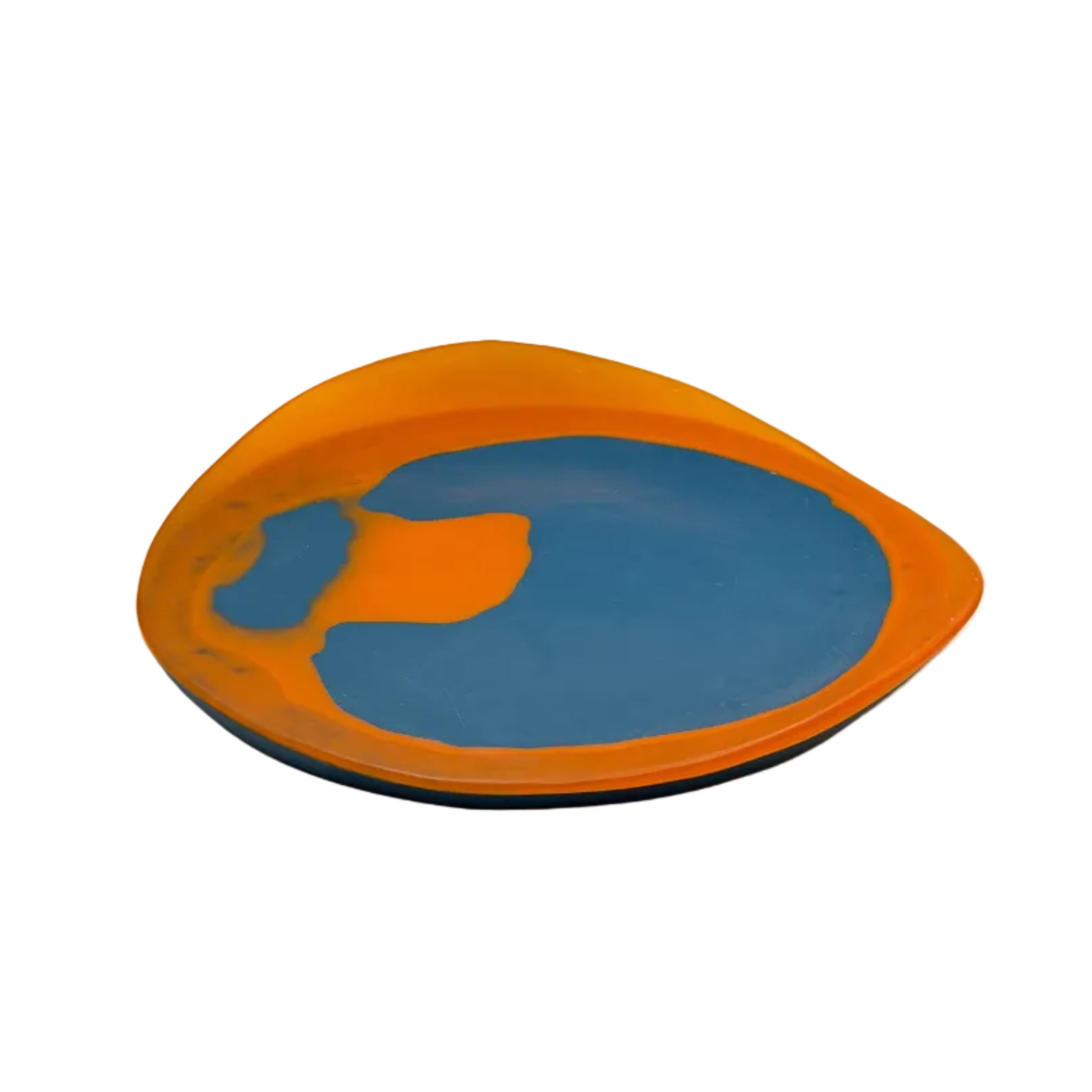 Orange & Teal Resin Platter