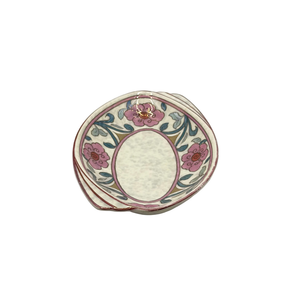 Crown Ducal Oval Dush in Pink and Green Lustre Design Pattern 6567