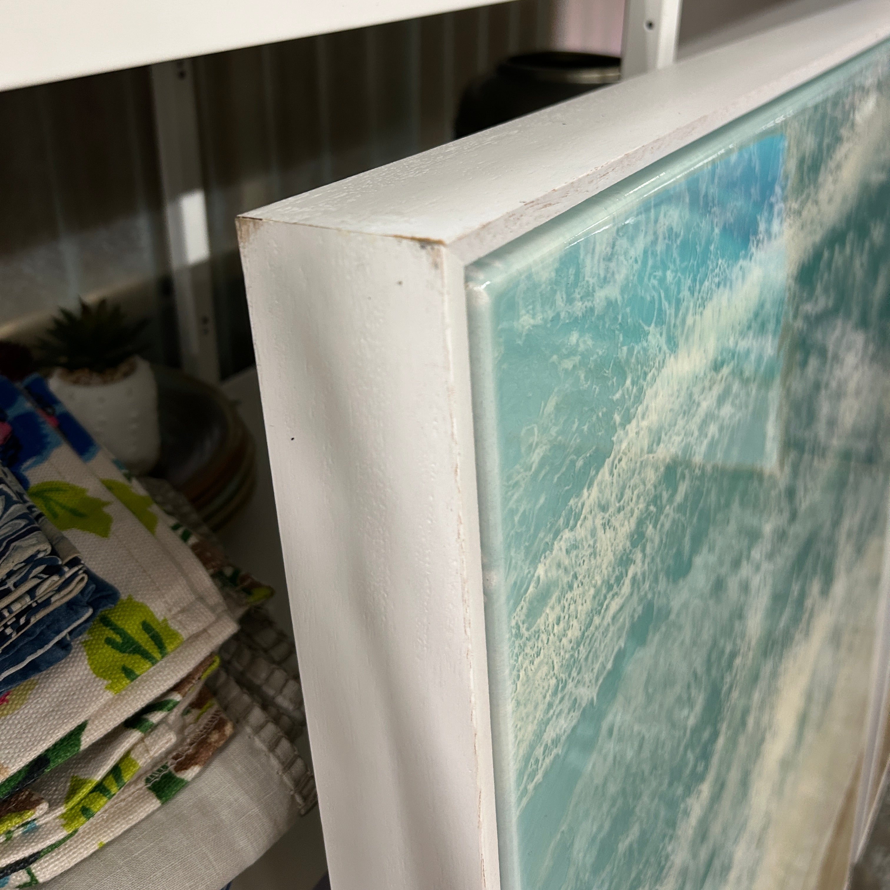 Poseidon I and II Framed Resin Artwork