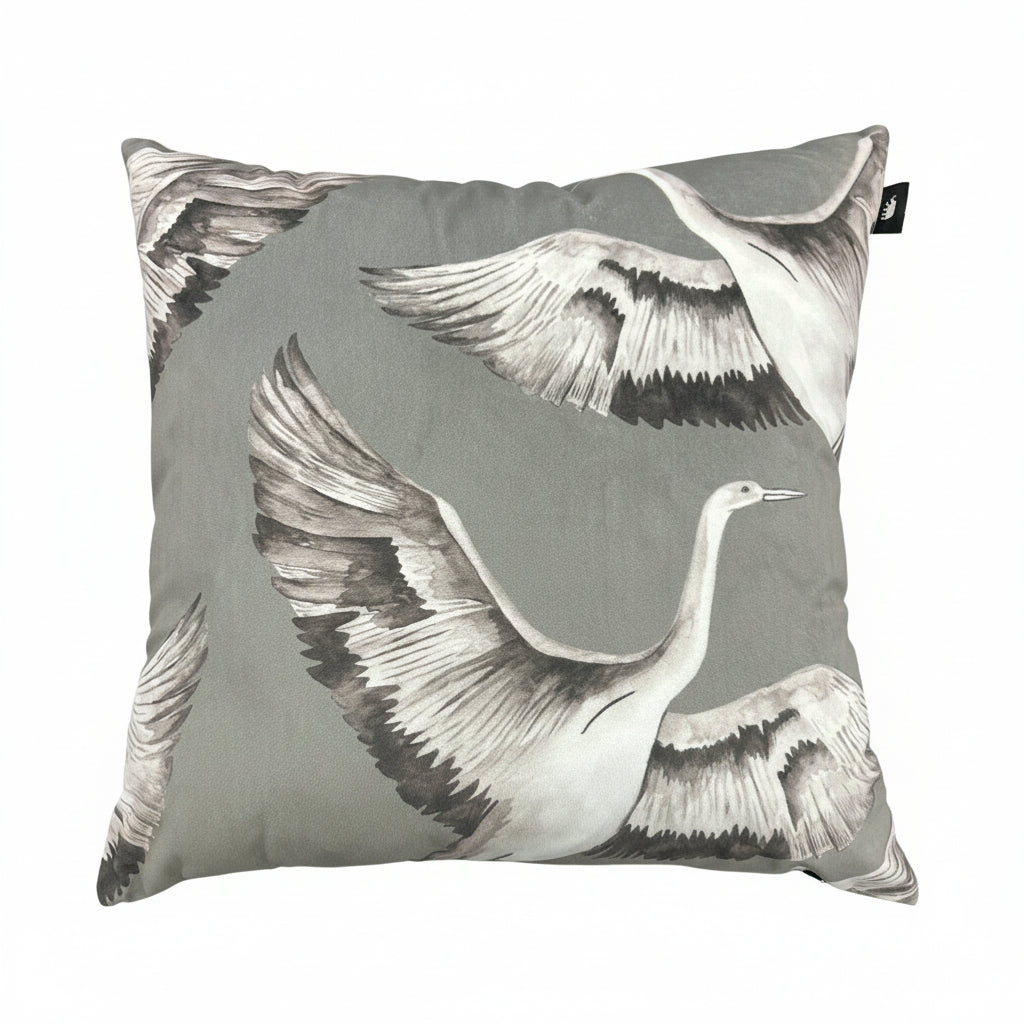 Velvet Crane Cushion by Madras Link
