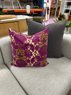 Magenta Bloom Botanical Silk Cushion
