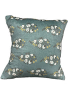 Teal Meadow Floral Cushion