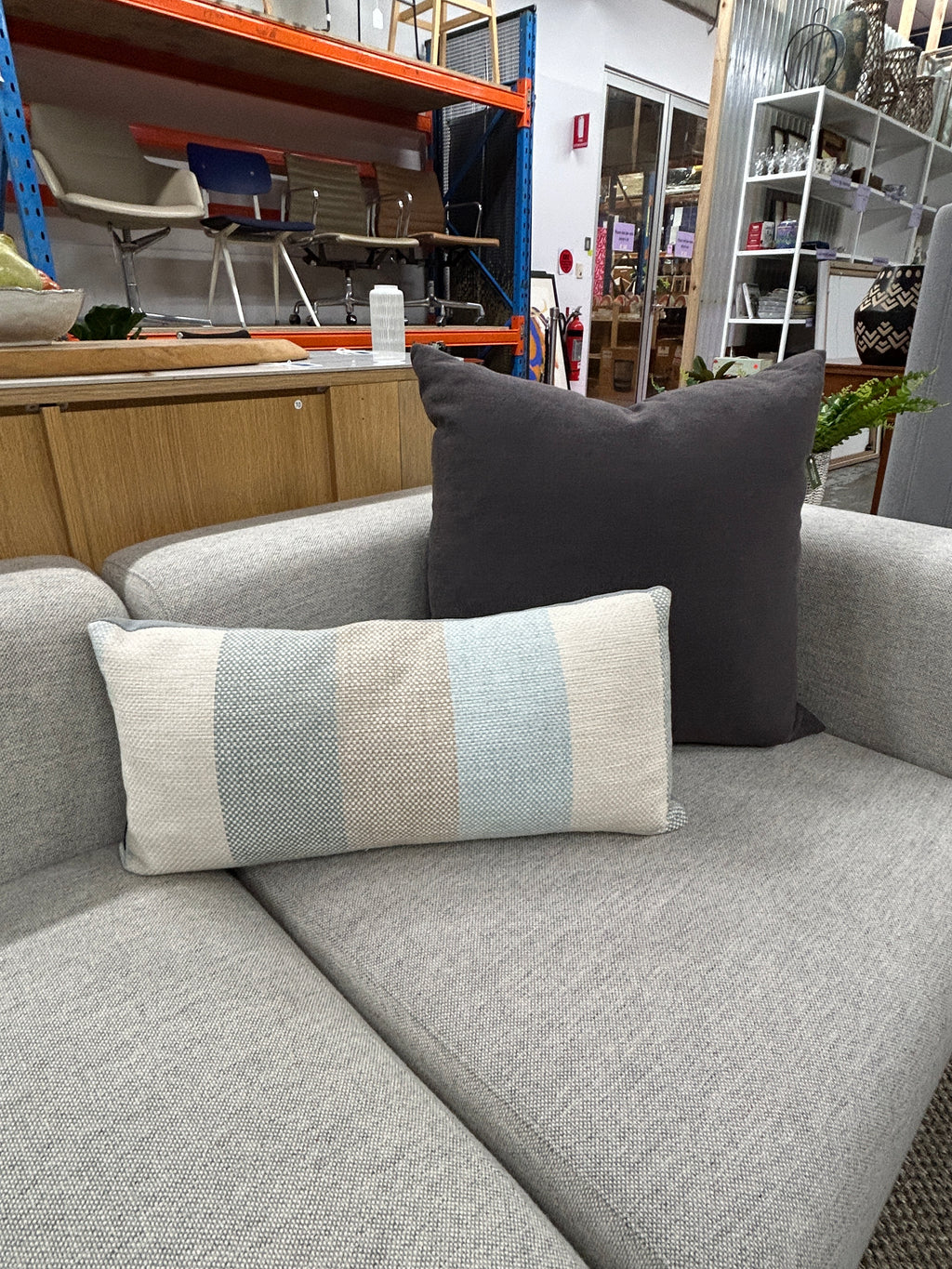 Coastal Stripe Lumbar Cushion