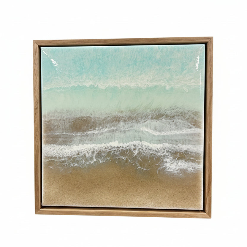 Beach Day Small Framed Resin Artwork