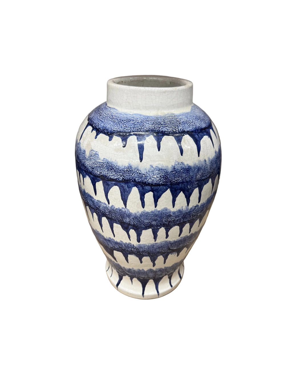 Hand-Painted Blue Vase