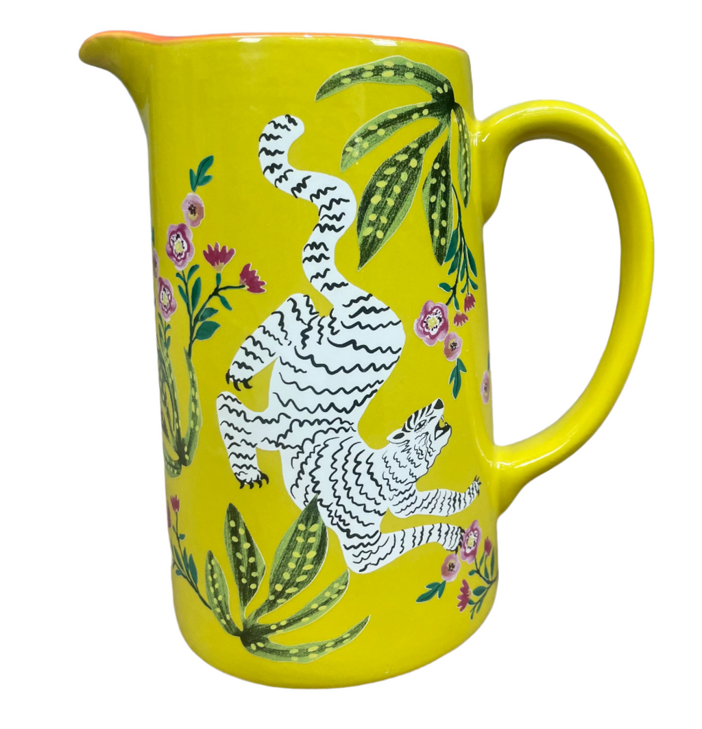 Gigi & Tom Decorative Tigress Ceramic Pitcher