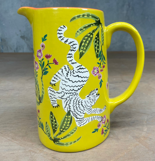 Gigi & Tom Decorative Tigress Ceramic Pitcher
