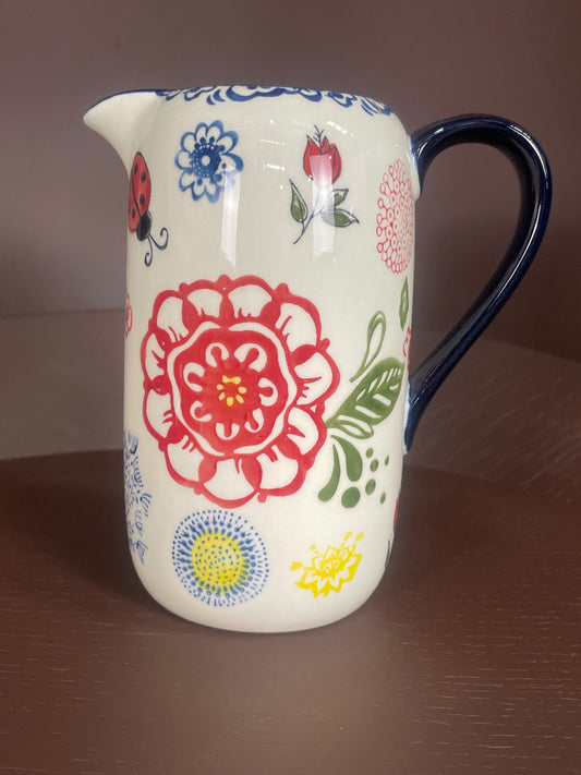 Floral Ceramic Pitcher