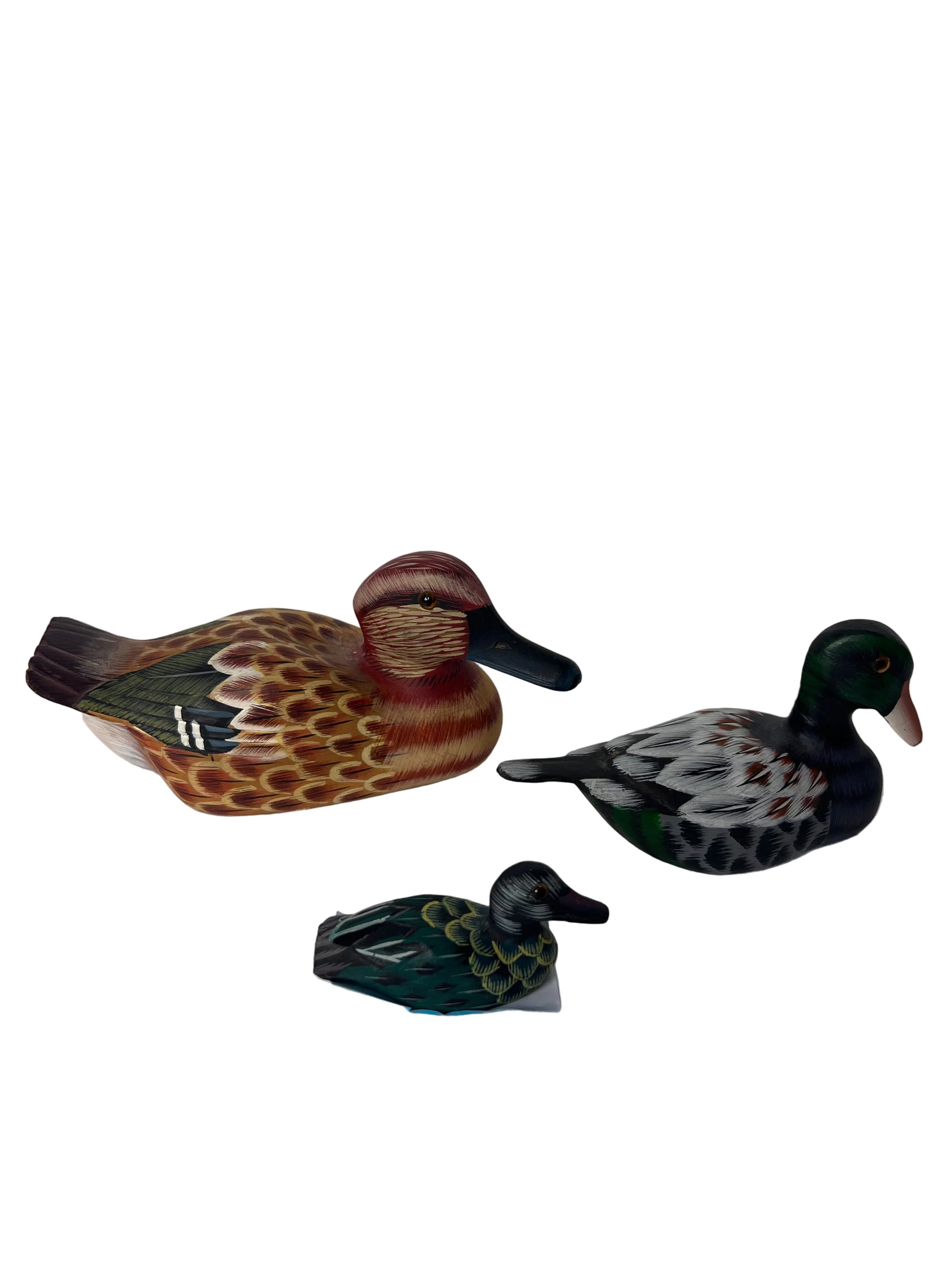 Set of 3 Small Wooden Ducks