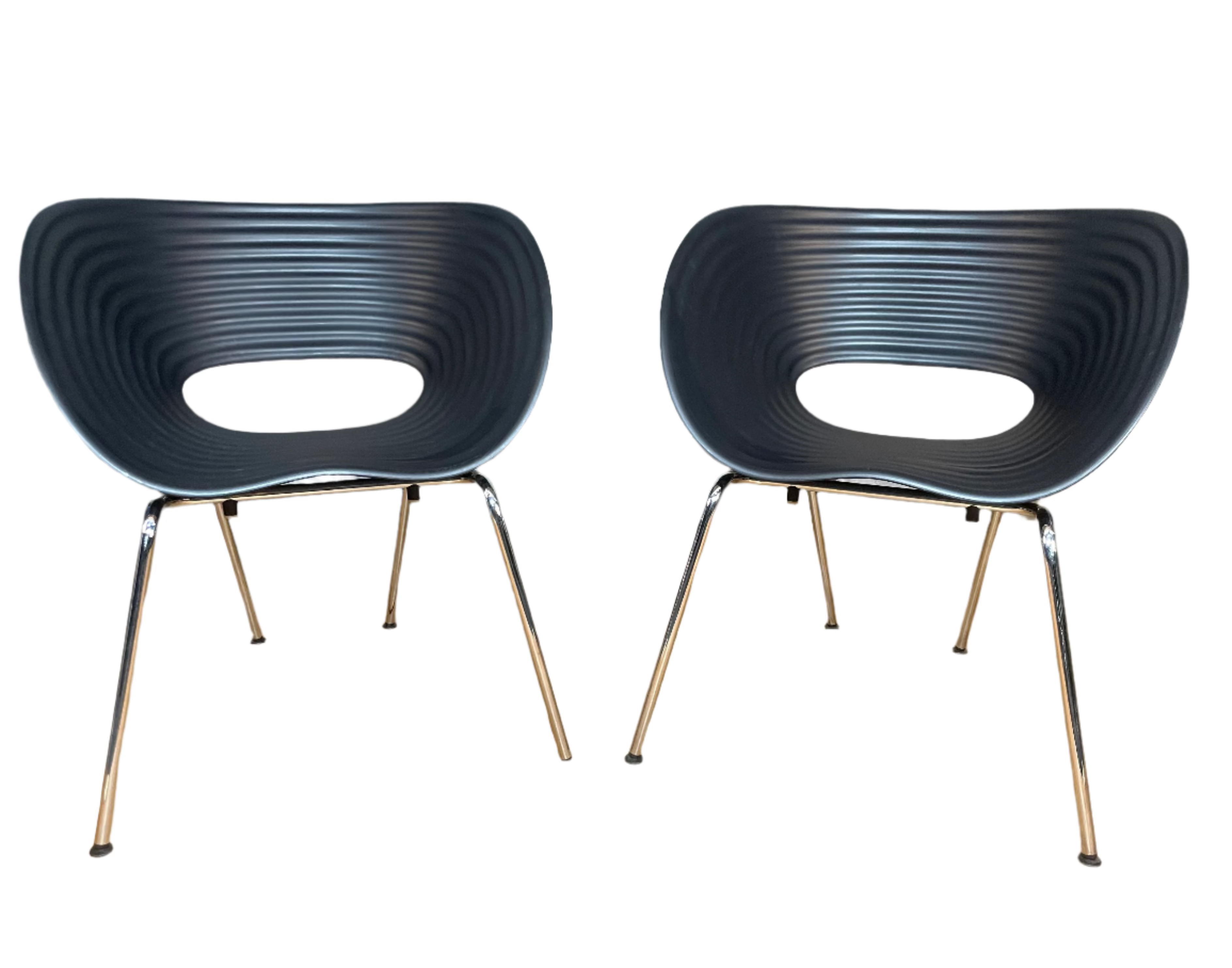 Tom Vac Chairs in Black by Ron Arad, Vitra