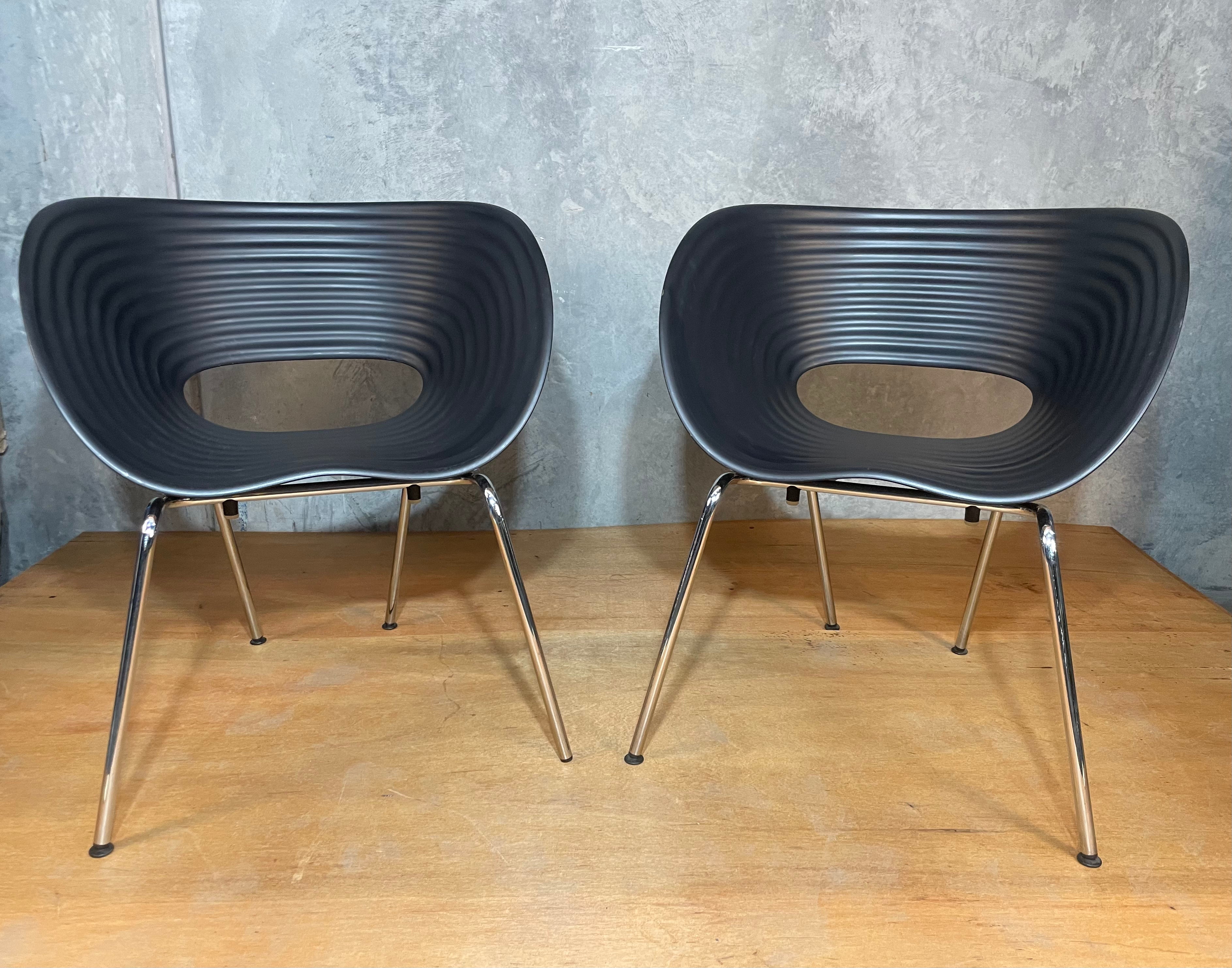 Tom Vac Chairs in Black by Ron Arad, Vitra