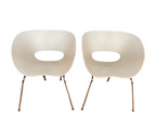 Tom Vac Chairs in White by Ron Arad, Vitra