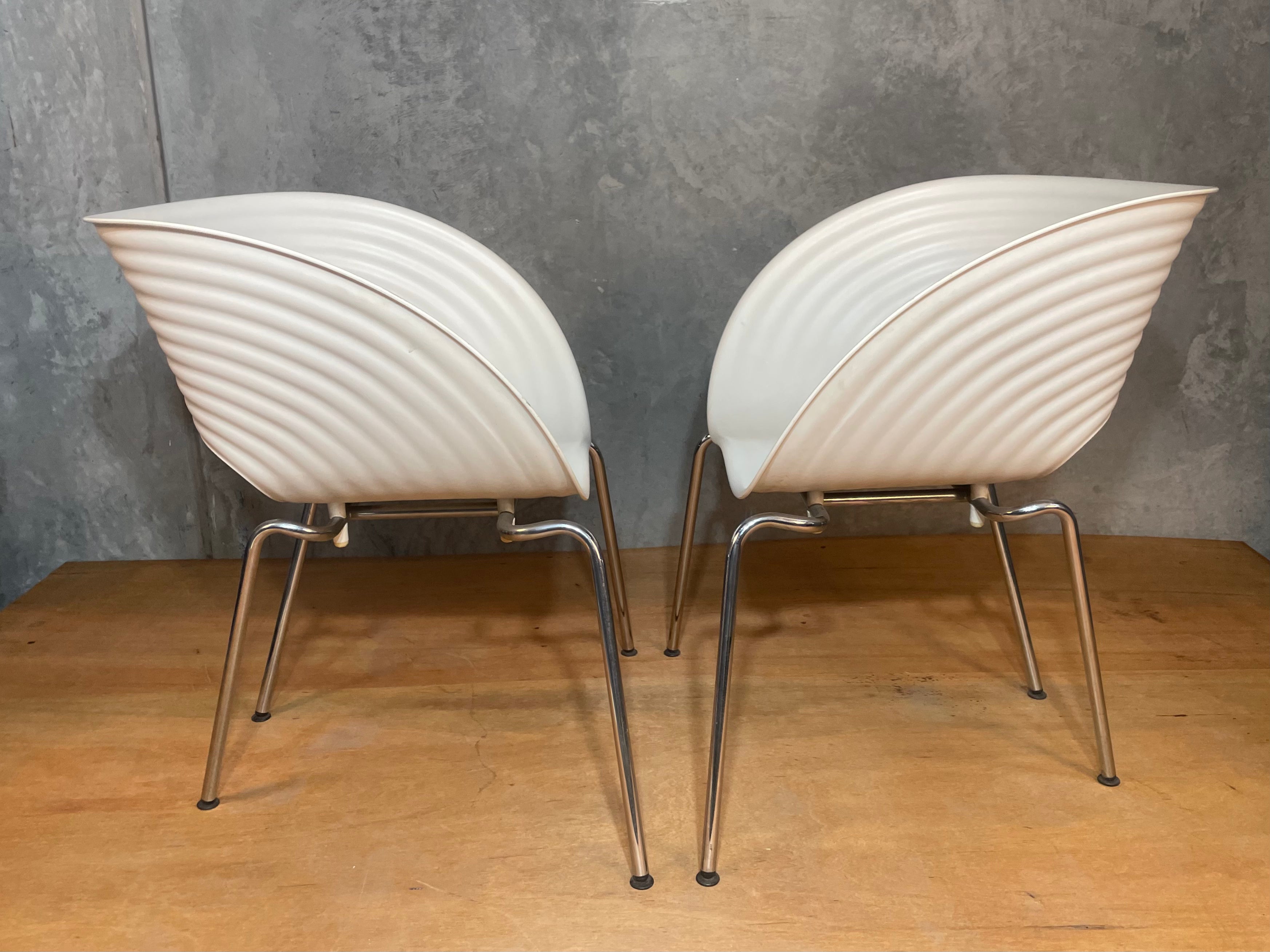 Tom Vac Chairs in White by Ron Arad, Vitra