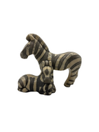 Handcrafted Zebra & Foal Figurine