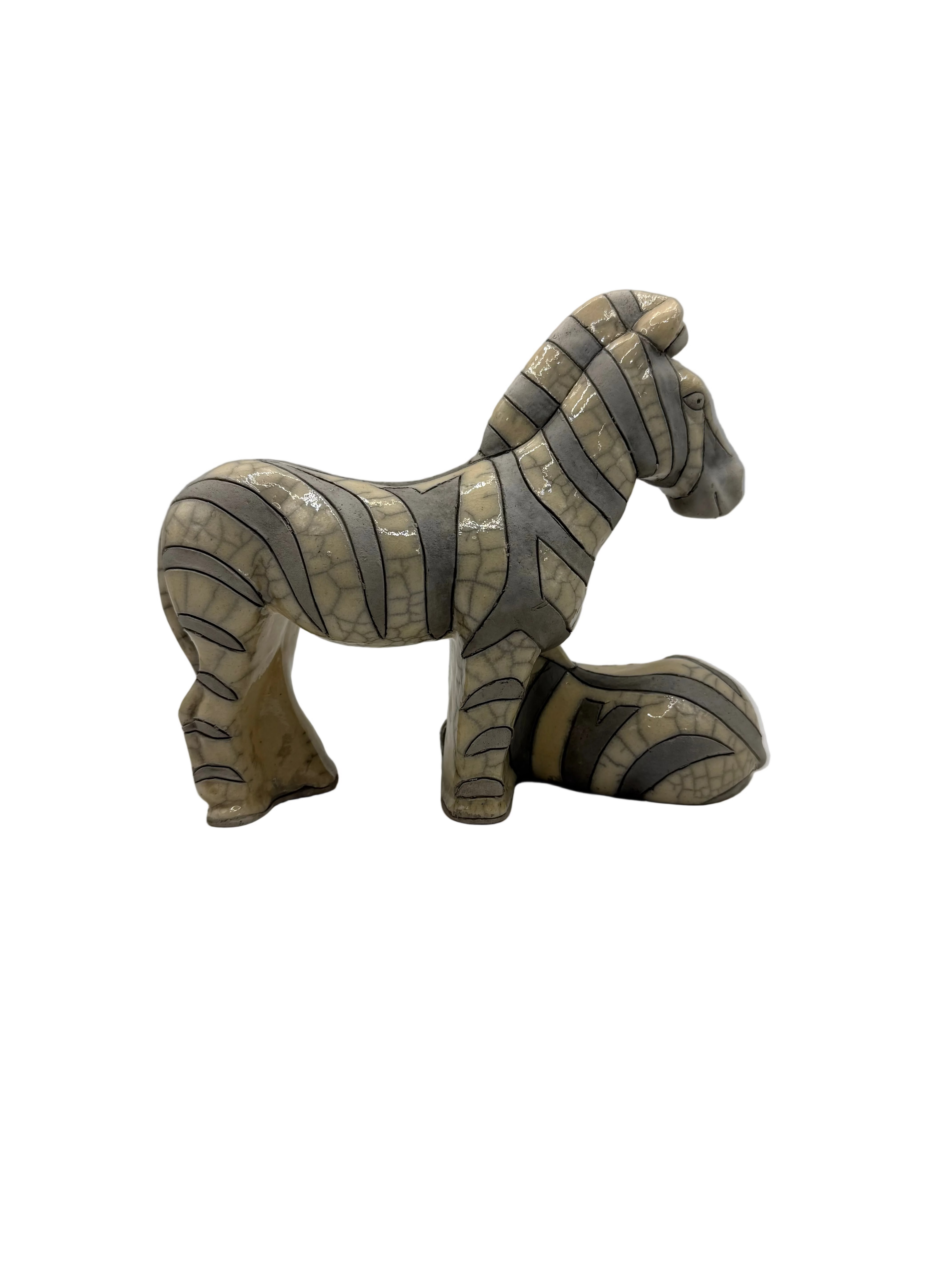 Handcrafted Zebra & Foal Figurine
