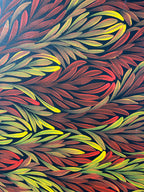 Bush Medicine Leaves I Framed Acrylic On Canvas by Julie Ann Pepperill - Aboriginal Art