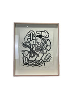Framed Black And White Artwork, Topple Tumble 1995 By Euan Heng