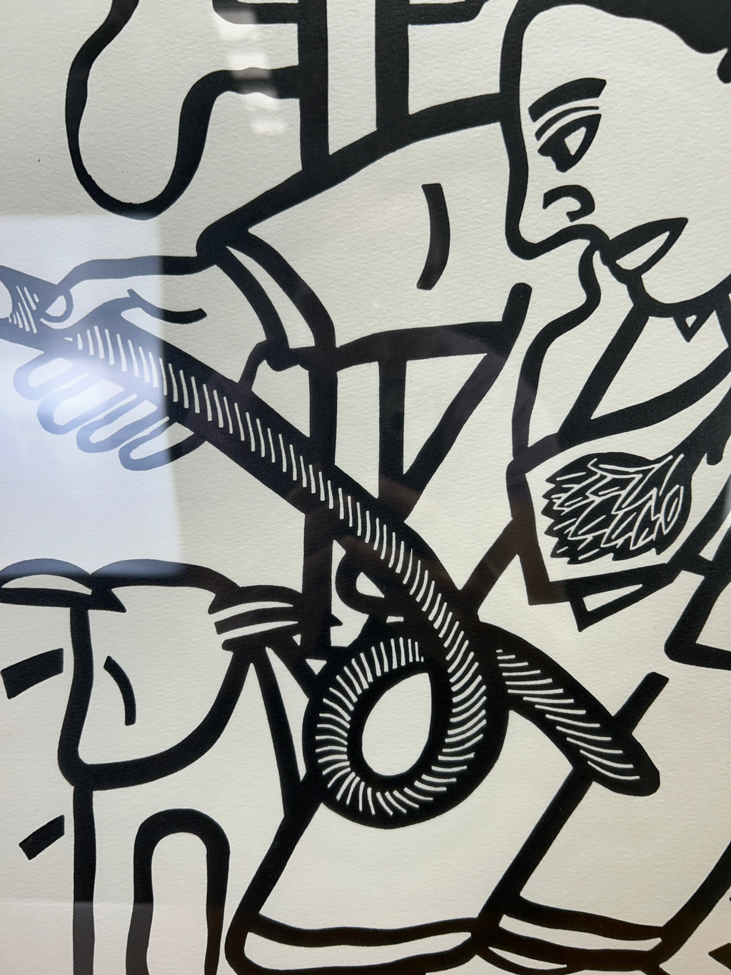 Framed Black And White Artwork, Topple Tumble 1995 By Euan Heng