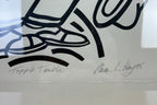 Framed Black And White Artwork, Topple Tumble 1995 By Euan Heng
