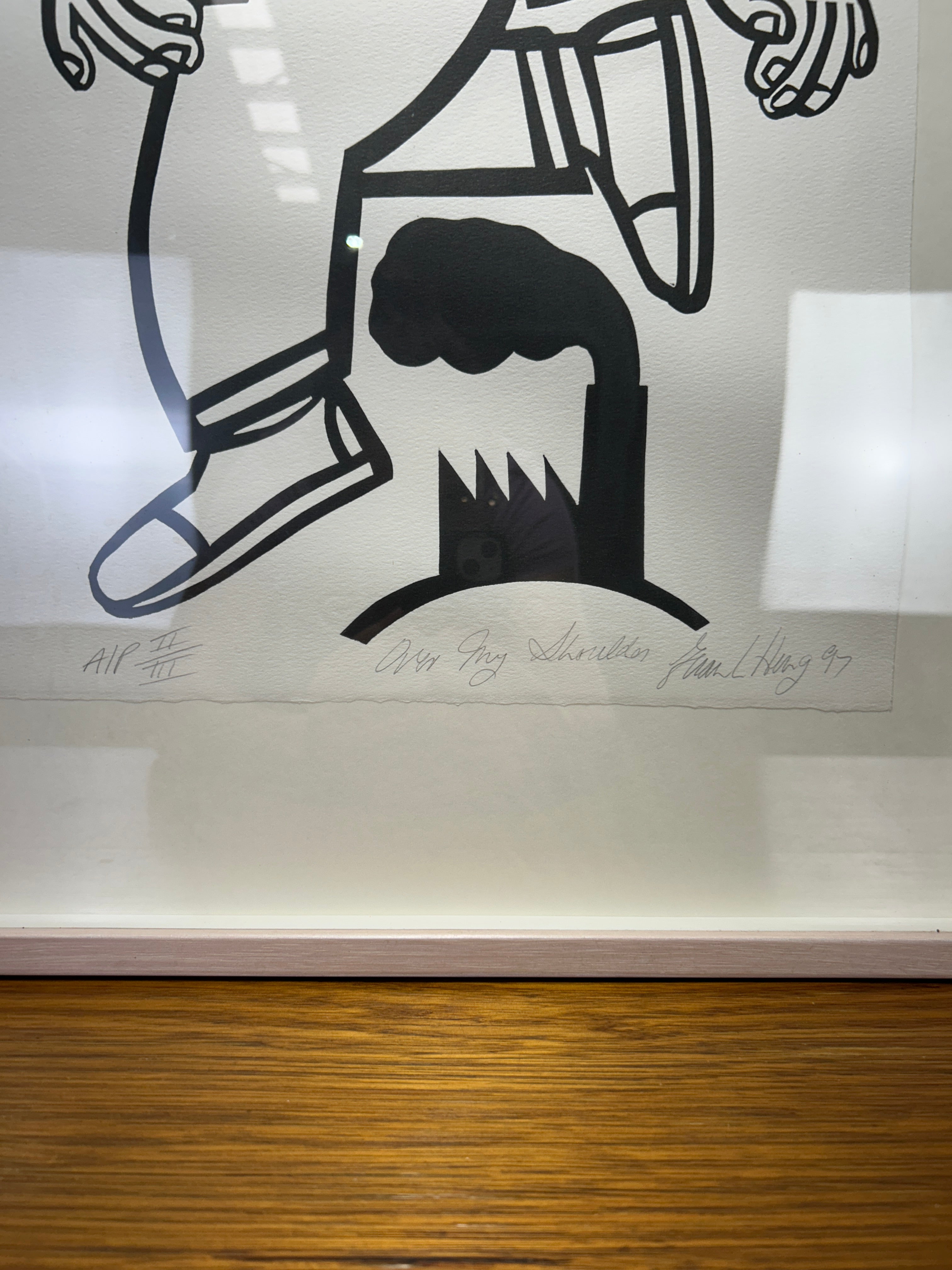 Framed Black And White Artwork by Euan Heng