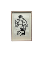 Framed Black And White Artwork by Euan Heng