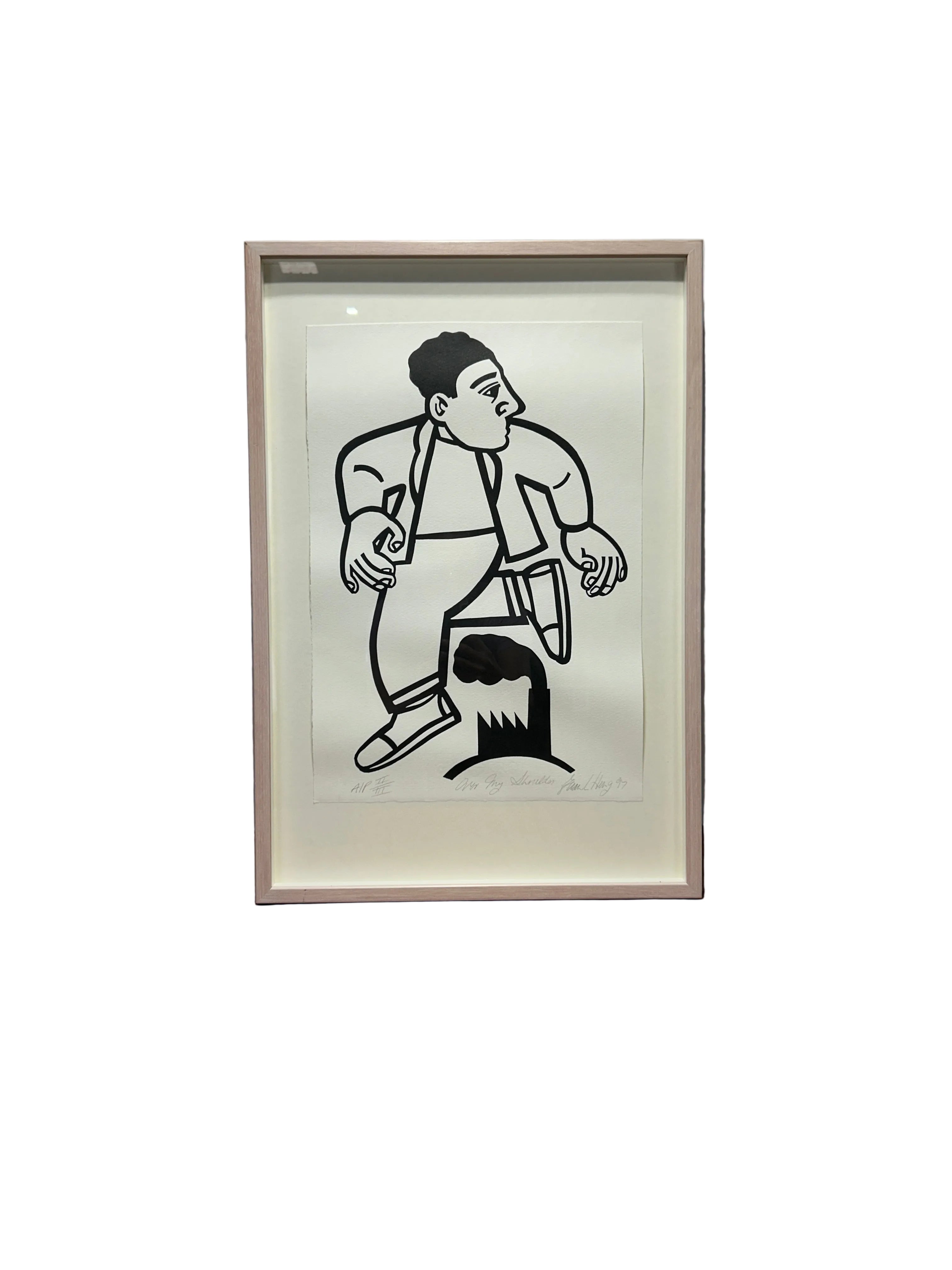 Framed Black And White Artwork by Euan Heng