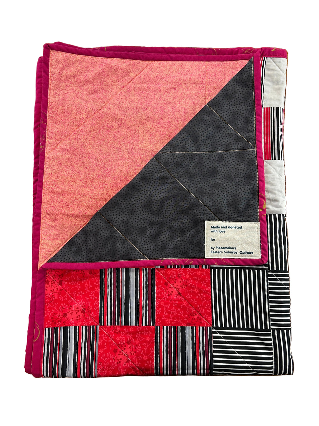 Large Handmade Colourful Patchwork Quilt