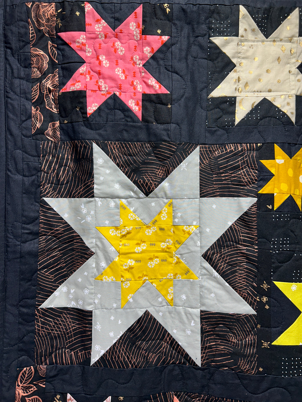 Handmade Wall Hanging Starburst Patchwork Quilt