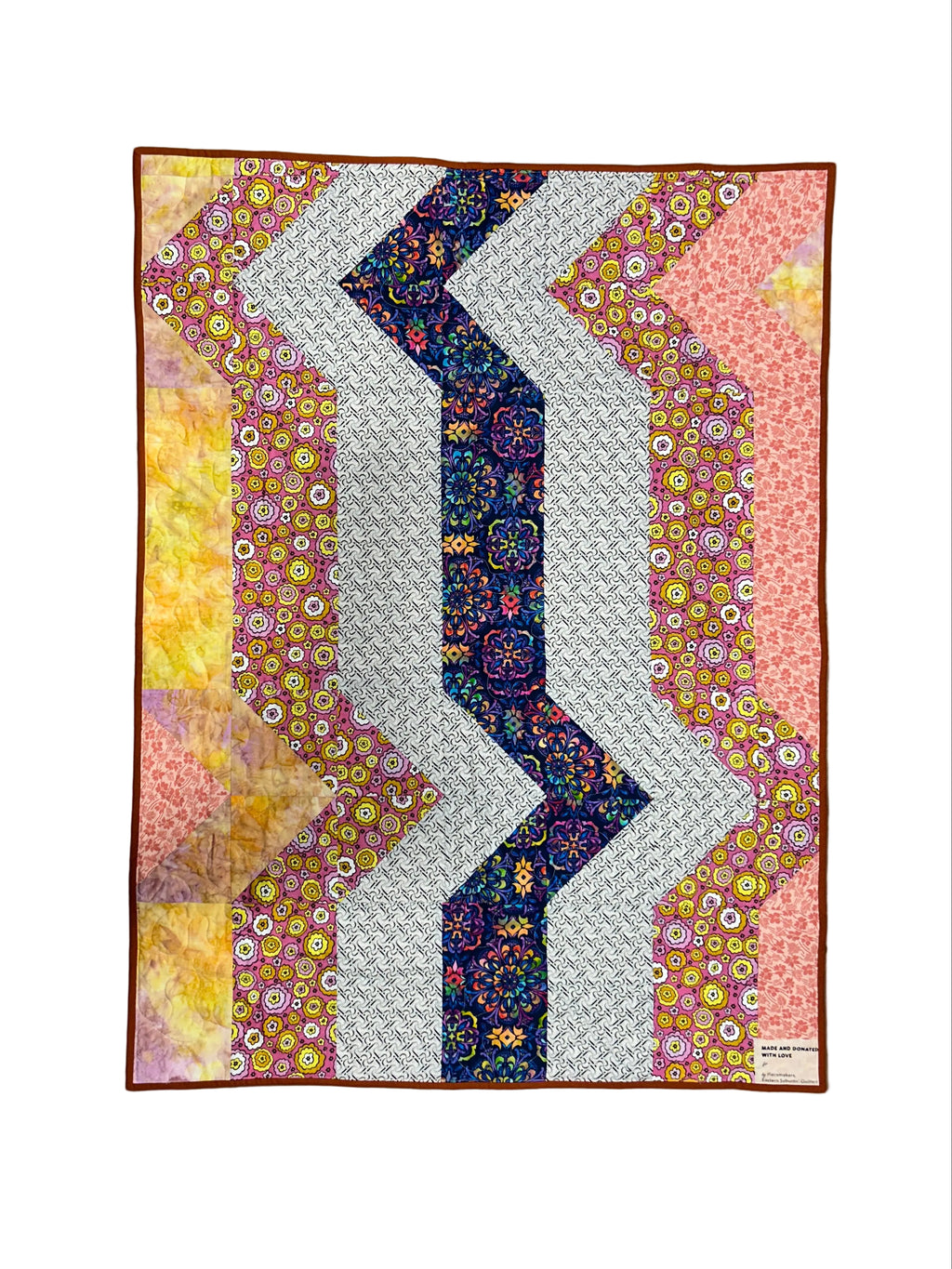 Small Handmade Colourful Patchwork Quilt