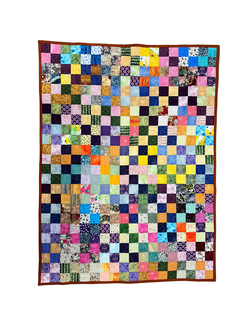 Small Handmade Colourful Patchwork Quilt