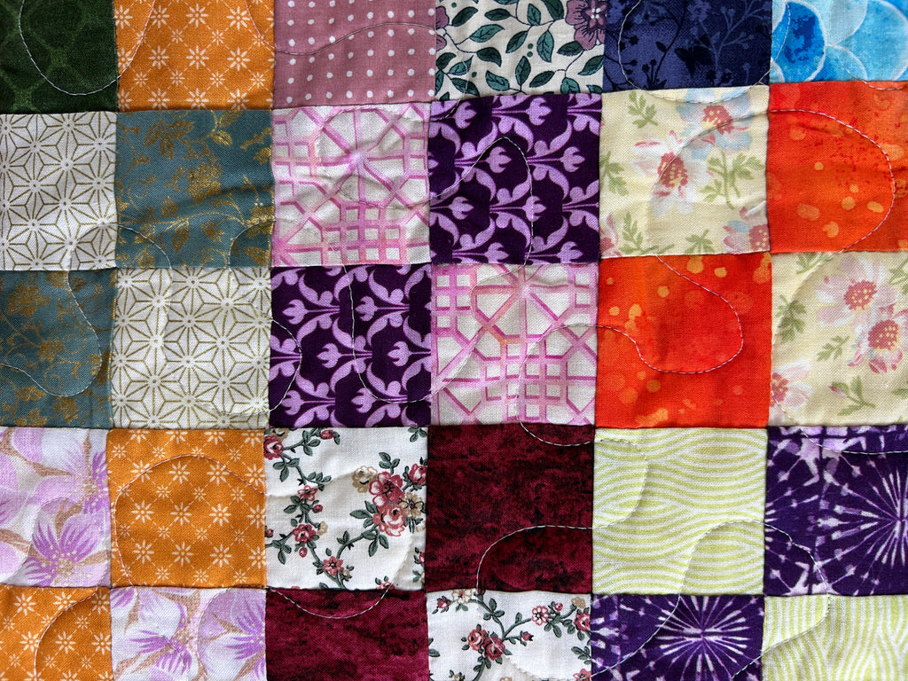 Small Handmade Colourful Patchwork Quilt