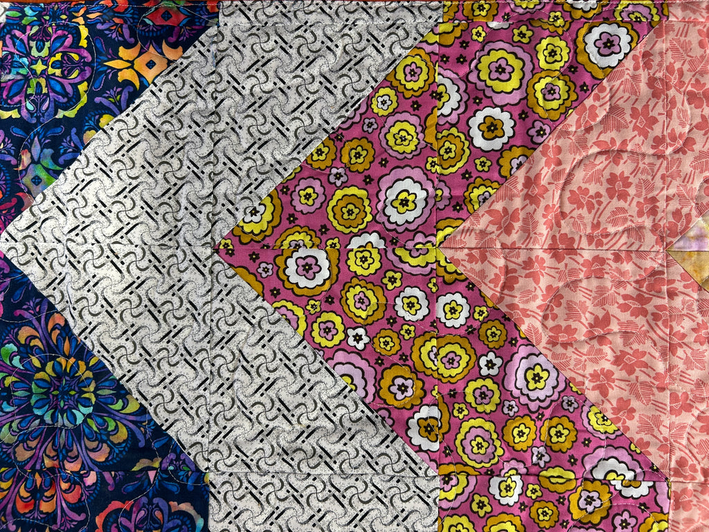 Small Handmade Colourful Patchwork Quilt