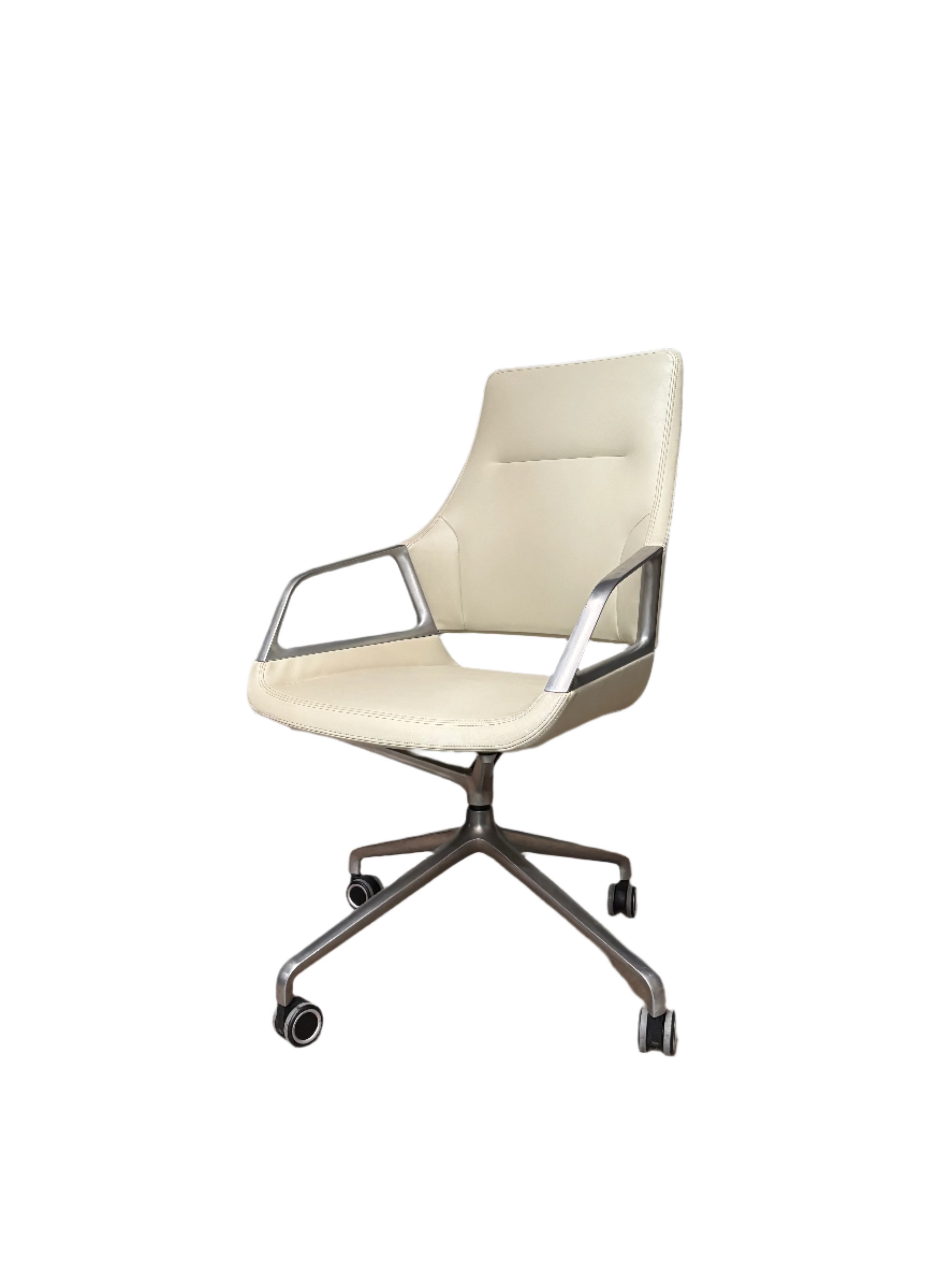 Wilkhahn Bone Leather Swivel Chair