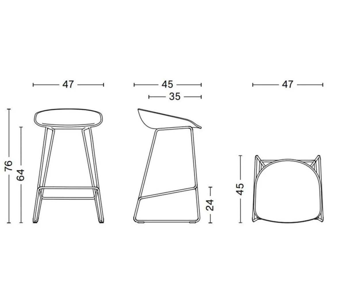 About A Stool Black Bar Stool