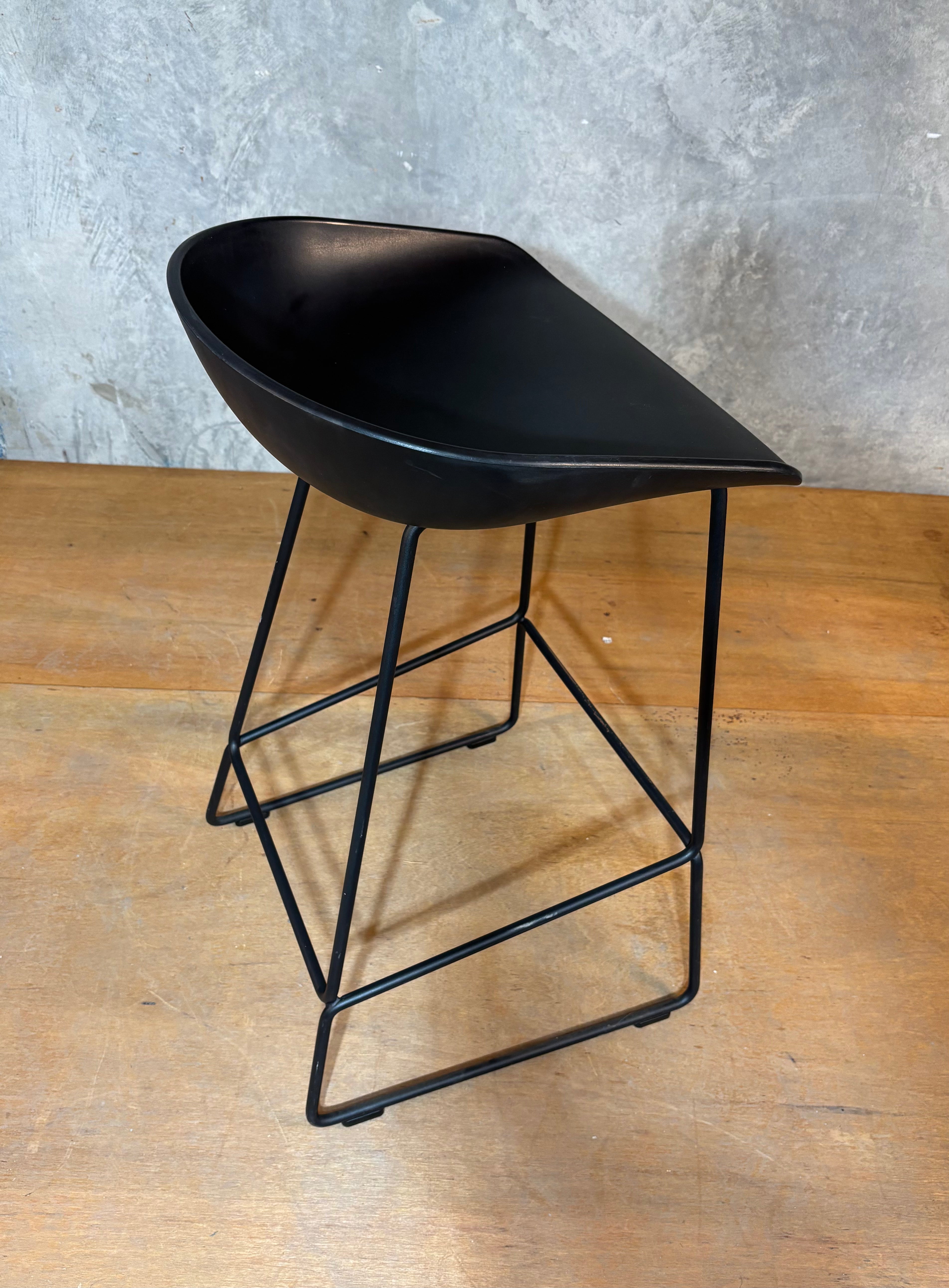 About A Stool Black Bar Stool