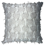 Beige Jacquared Linen Cotton Cushion