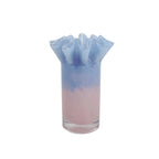 Small Pastel Glass Vase with Ruffled Rim