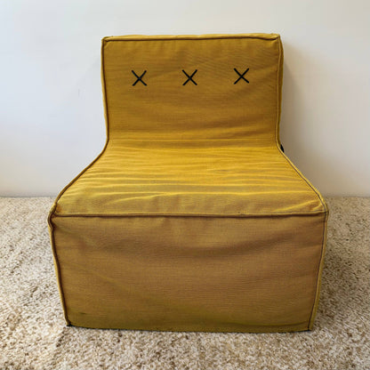 Quadrant soft sofa single module, Koskela, grey/yellow, modular sofa, modern contemporary original designer furniture, australian design