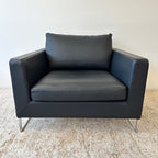 Black Leather Armchair, Jardan