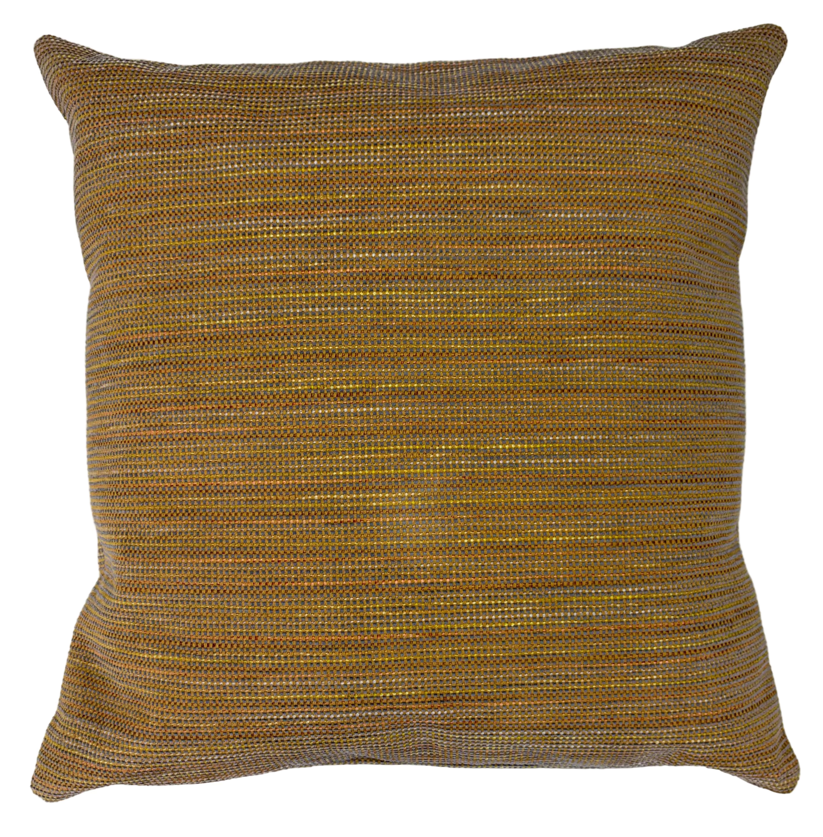 Gold Multi Striped Throw Cushion