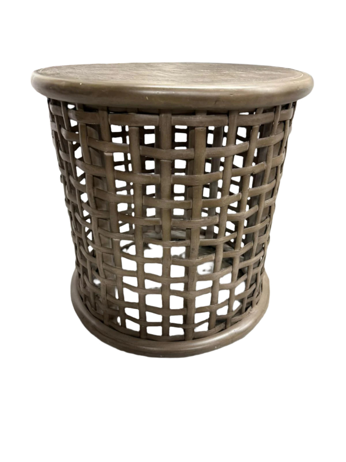 Rattan Hamptons Coastal Vintage Side Table