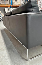 3.5 Seater Lounge - Lounge Designer Furniture - Black Leather