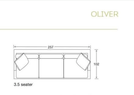 3.5 Seater Lounge - Lounge Designer Furniture - Black Leather