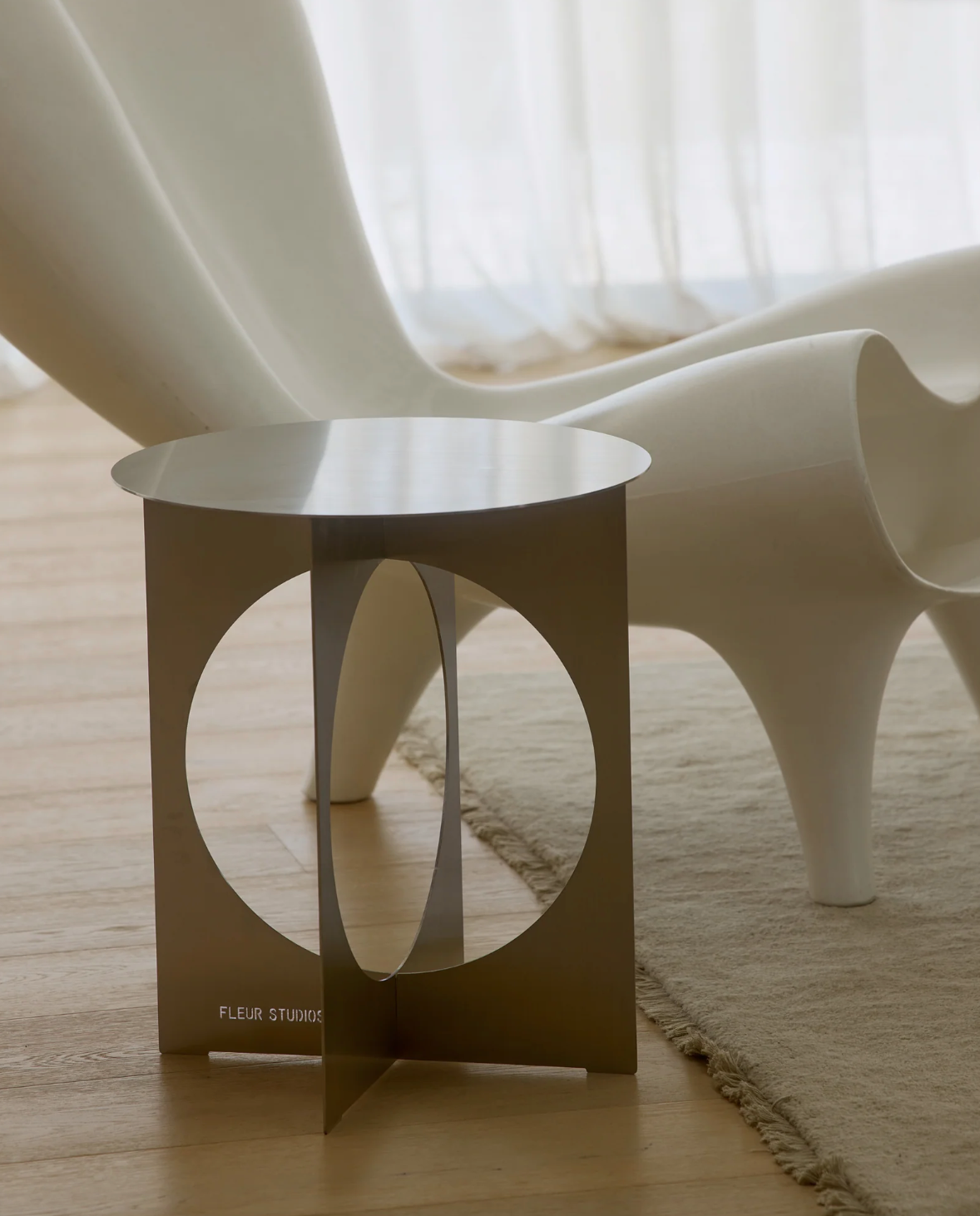 Gift Guide Fleur Studio Palermo Stainless Steel Side Table