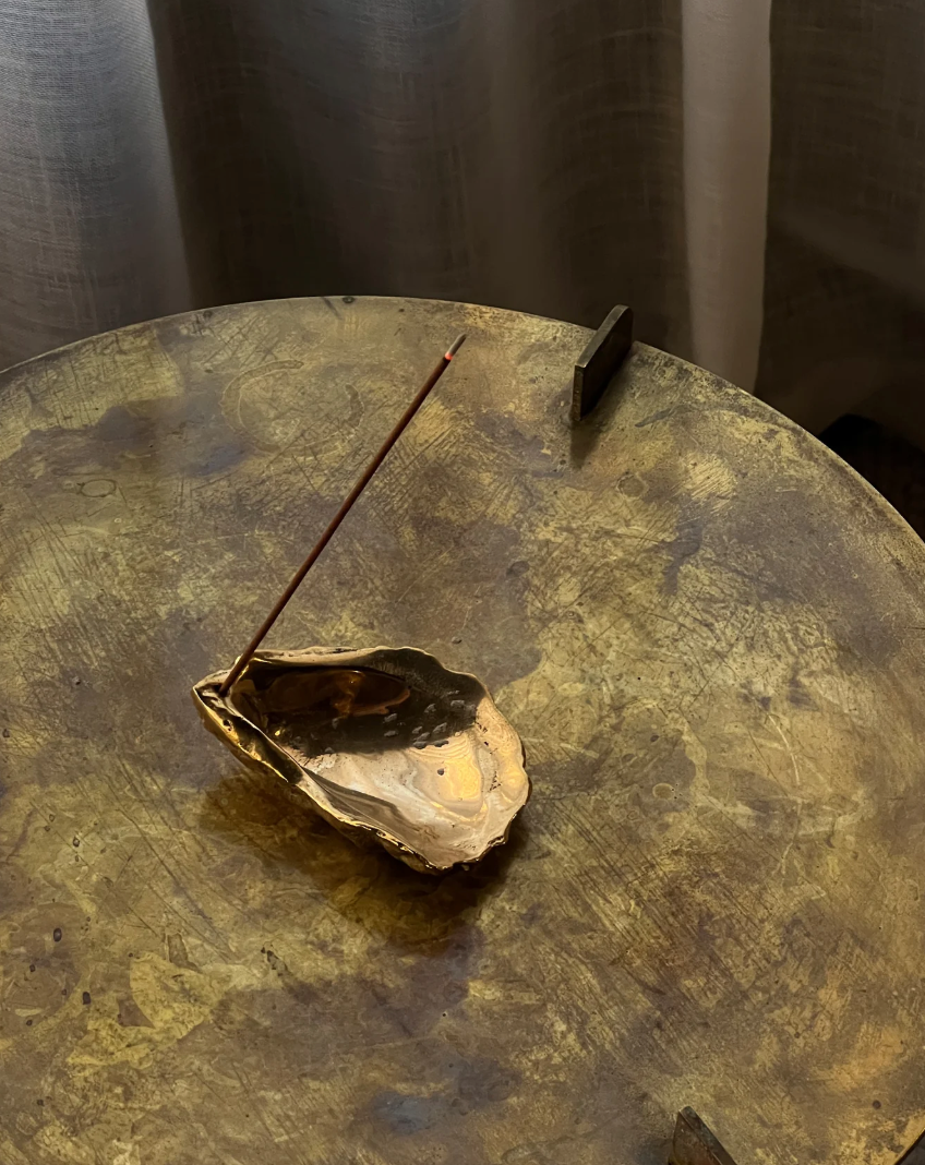 Gift Guide Corey Oyster Incense Holder Brass