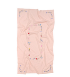 Gift Guide In The Round House Pink Linen and Floral Embroidered Tablecloth