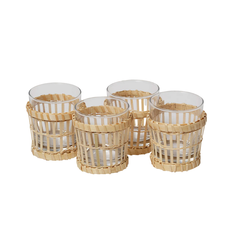 Gift Guide In The Round House Natural Raffia Glasses Set of 4