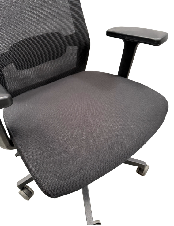 Black Task Chair with Armrests