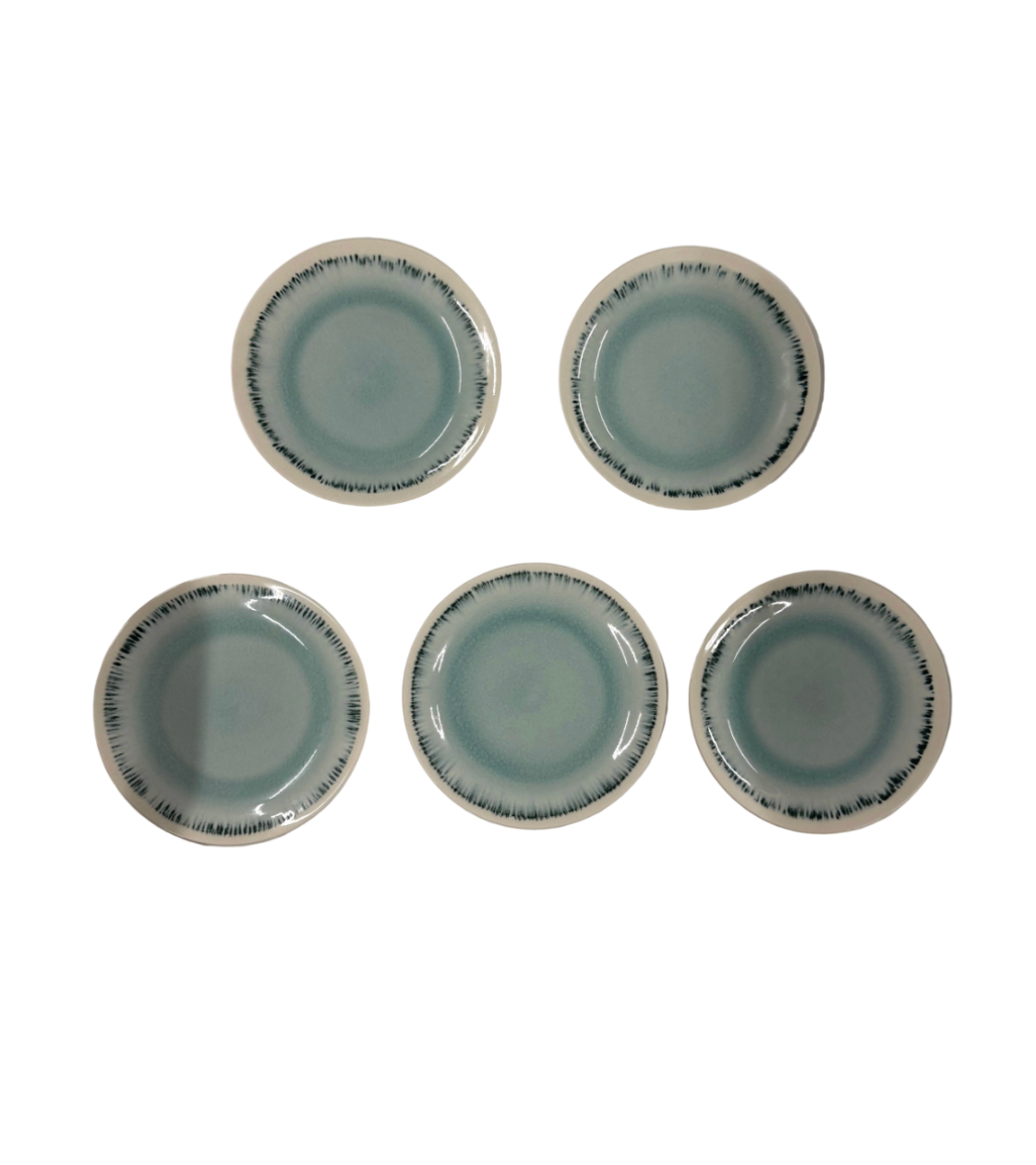 Tara Denis Glazed Side Plates - Set of 5